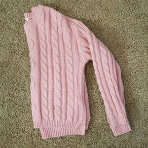 Pink crop sweater from garage never worn